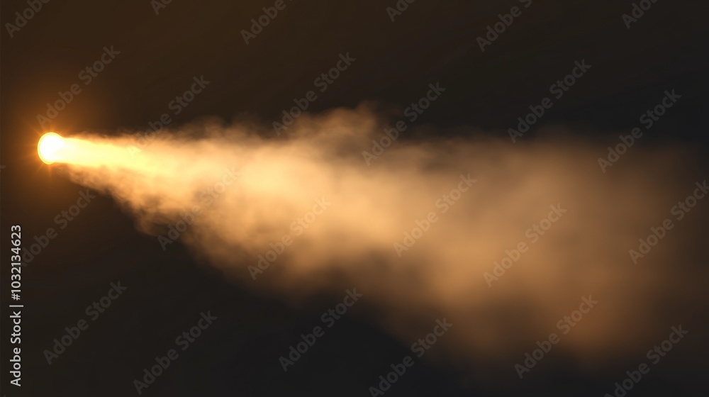 Obraz premium Fiery Rocket Launch Piercing the Night Sky