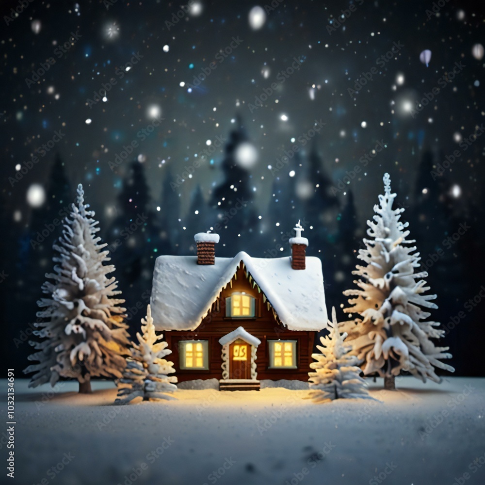 christmas house in the forest christmas house in the forest