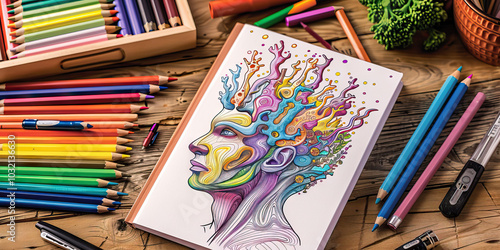 Anxiety Management: A coloring book for adults features intricate designs to promote mindfulness and relaxation.