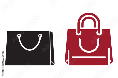 Chic Shopping Bag Icon Vector Illustration