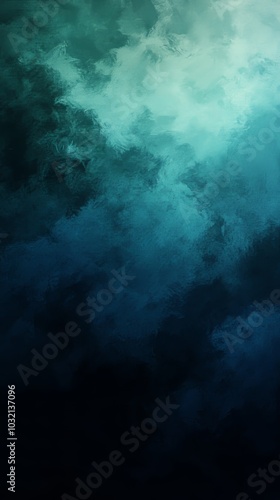 Wallpaper Mural Abstract background featuring a blend of blue and green hues, creating a sense of depth and a moody, atmospheric feel Torontodigital.ca