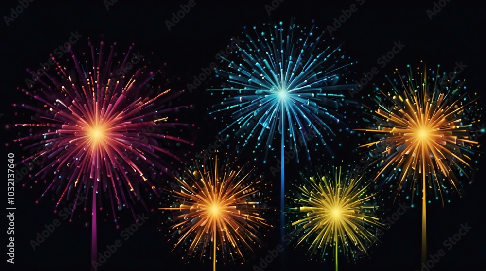 fireworks on black background fireworks on black background