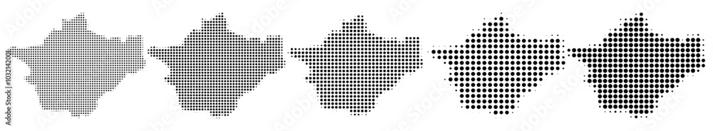 Cheshire Map halftone in different sizes Cheshire Map halftone in different sizes
