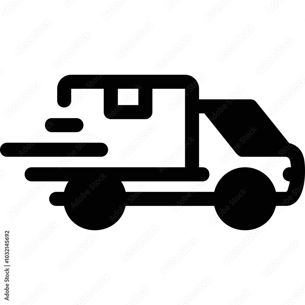 Simple vector icon truck Simple vector icon truck