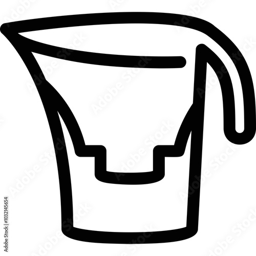Simple vector icon filter jug