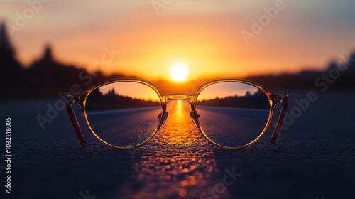 Wallpaper Mural Sunset Through Glasses Torontodigital.ca