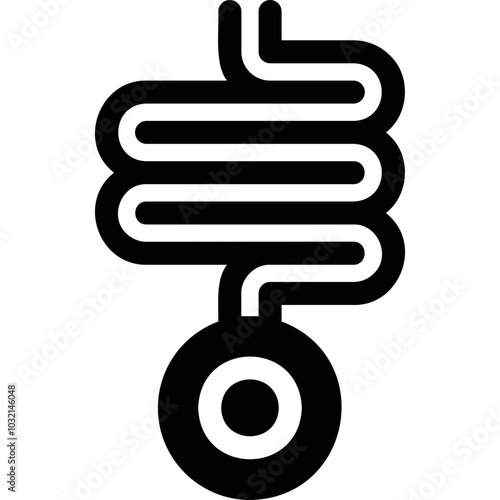 Simple vector icon intestines
