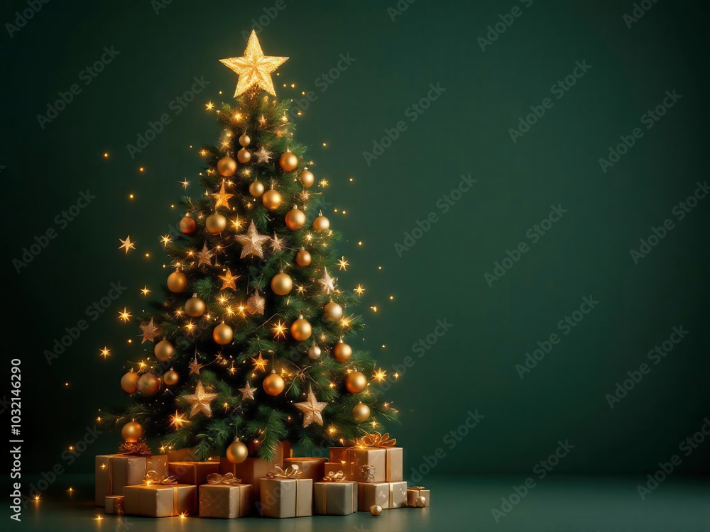 © borispain69 - A beautifully decorated full Christmas tree © borispain69 - A beautifully decorated full Christmas tree