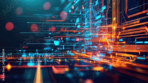 Wallpaper Mural Modern Digital Tech Background with Sleek Design Torontodigital.ca