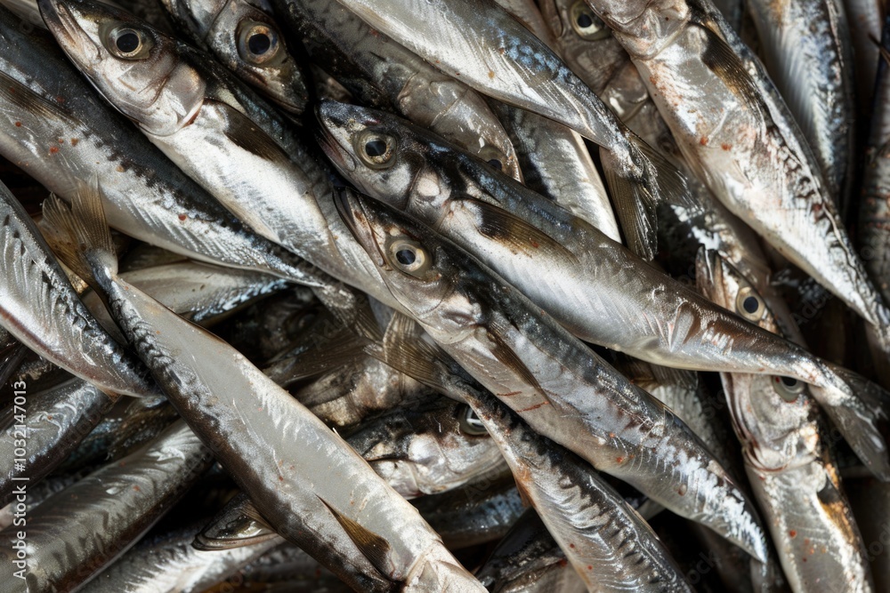 Obraz premium A group of fish piled on top of each other