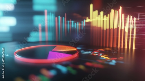 Abstract Neon Data Visualization