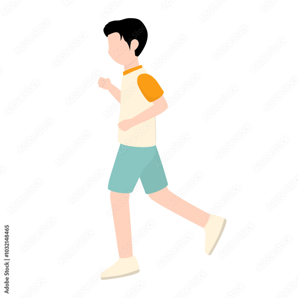 Man Jogging Illustration