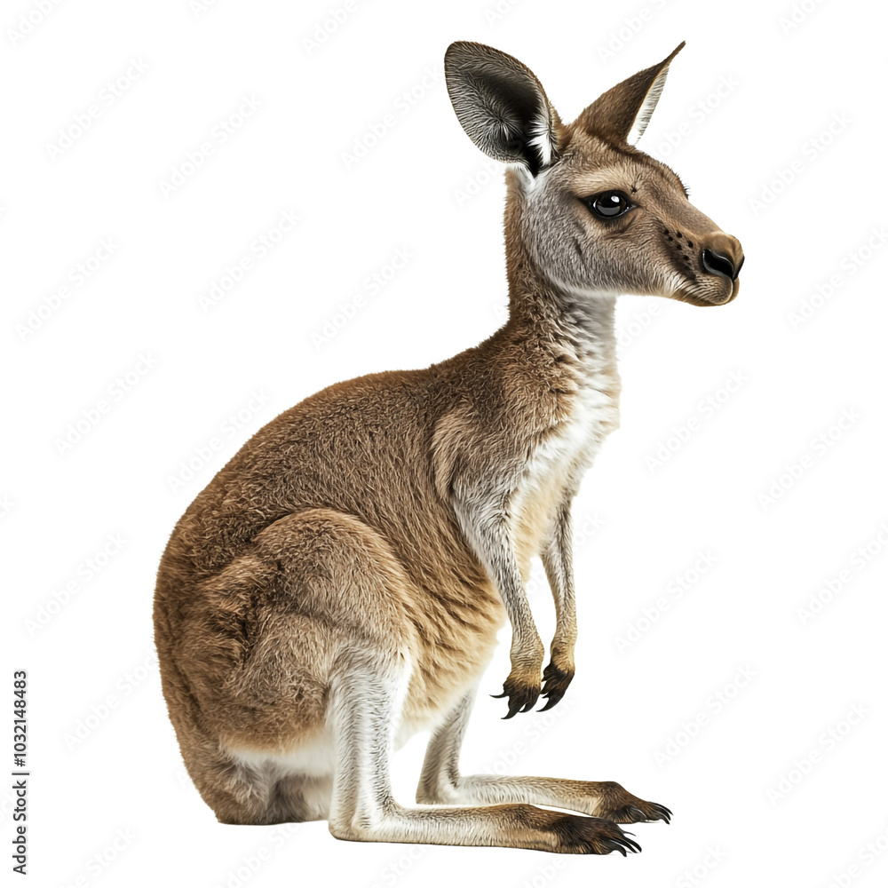 Kangaroo on isolated white background PNG Kangaroo on isolated white background PNG