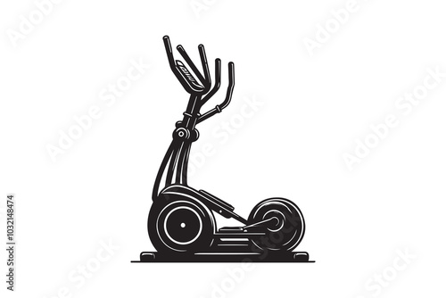Elliptical Machine Silhouette Illustration
