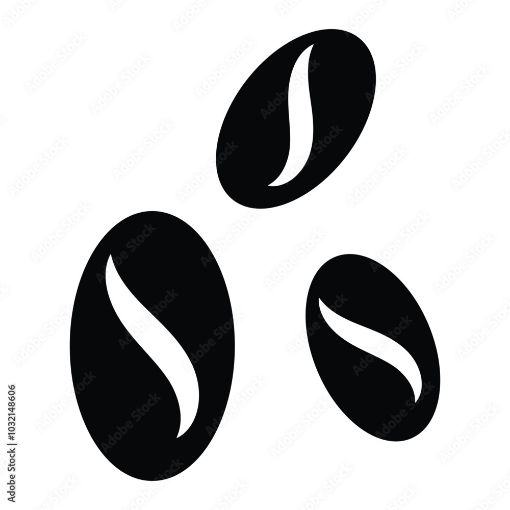 Coffee beans icon. Coffee beans icon, vector logo template. Coffee beans icon isolated on white background. Flat vector illustration. EPS 10 Coffee beans icon. Coffee beans icon, vector logo template. Coffee beans icon isolated on white background. Flat vector illustration. EPS 10