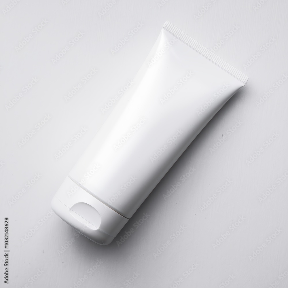 Blank White Squeeze Tube Mockup - Product Packaging Design Blank White Squeeze Tube Mockup - Product Packaging Design