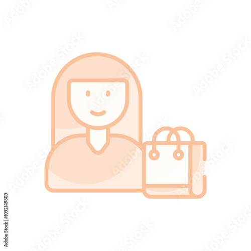 Shopaholic Fashion vector icon