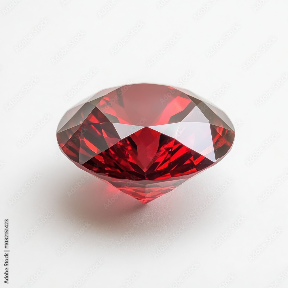 Red gemstone on white isolated background. Red gemstone on white isolated background.