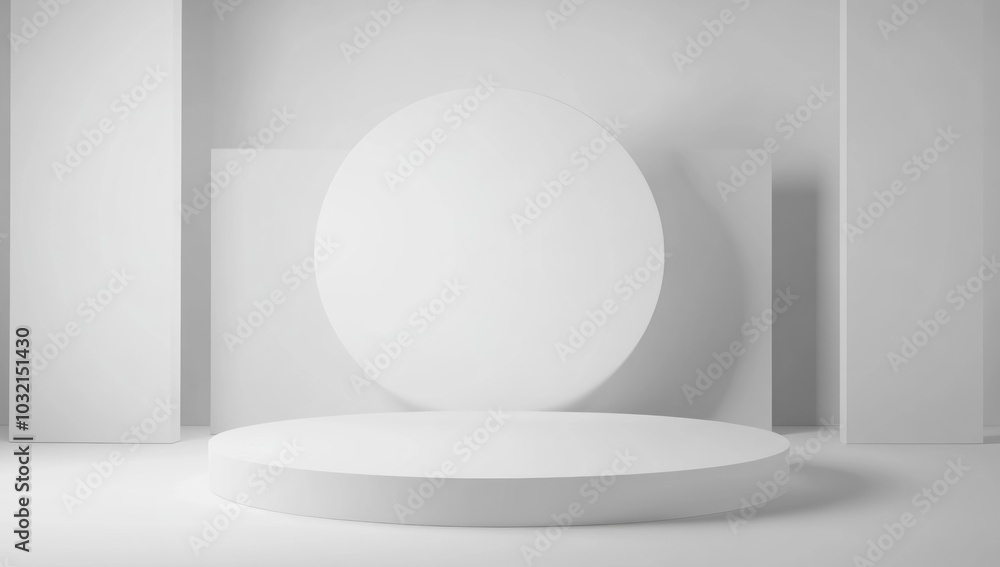 Minimalist White Geometric Shapes Minimalist White Geometric Shapes