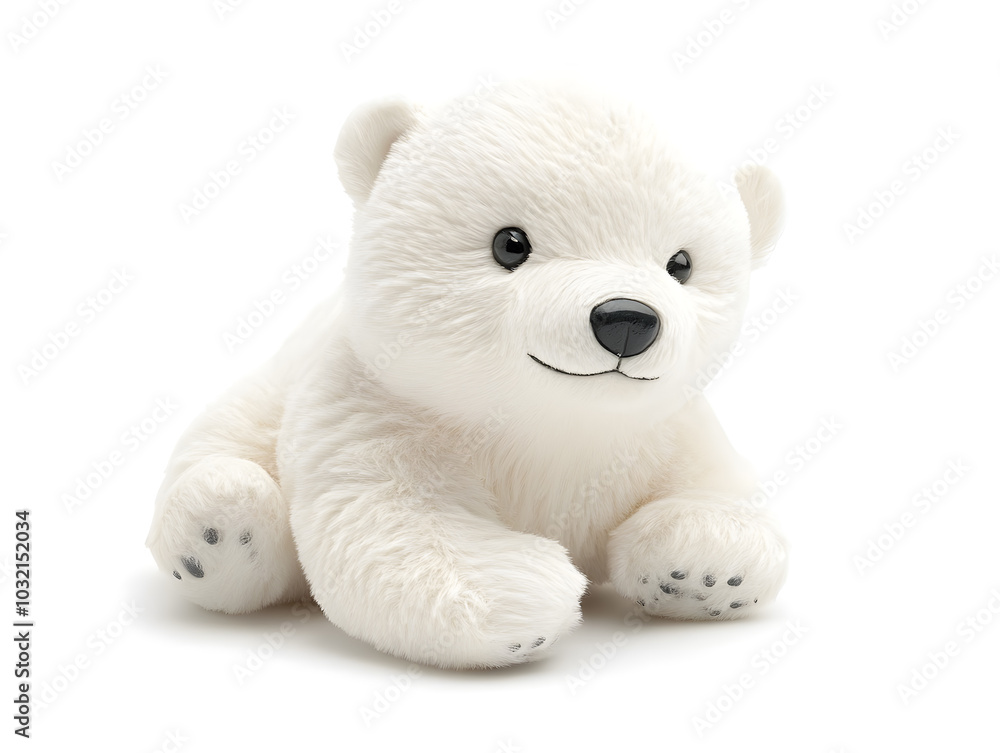 Cute baby polar bear, isolated on white background Cute baby polar bear, isolated on white background