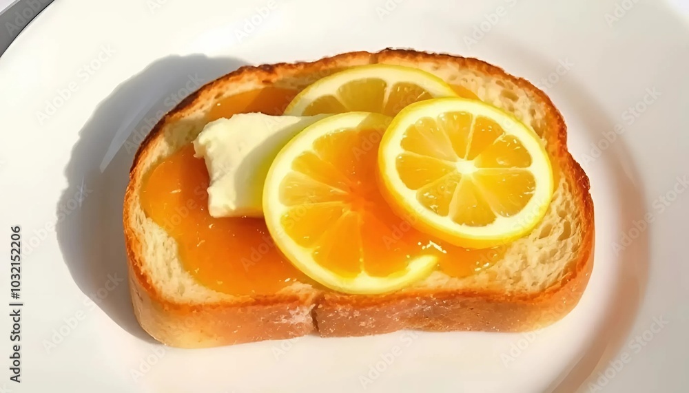 sandwich with citrus syrup and candied citrus fruits sandwich with citrus syrup and candied citrus fruits