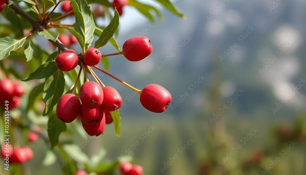 Fototapeta premium red berries on a tree
