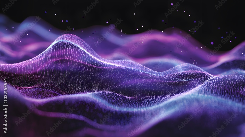 A purple mountain range with a purple sky in the background. The image has a dreamy and ethereal quality to it, as if it were taken from a far-off planet A purple mountain range with a purple sky in the background. The image has a dreamy and ethereal quality to it, as if it were taken from a far-off planet