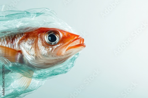 Fish Found in Plastic Waste Close-Up