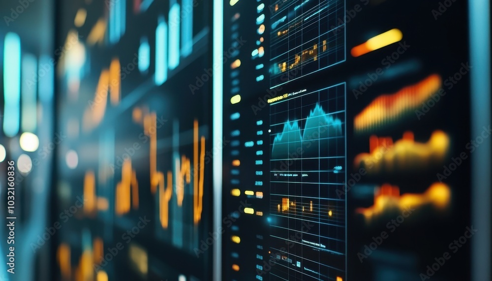Naklejka premium Advanced system for reporting finance and operations metrics in analysis