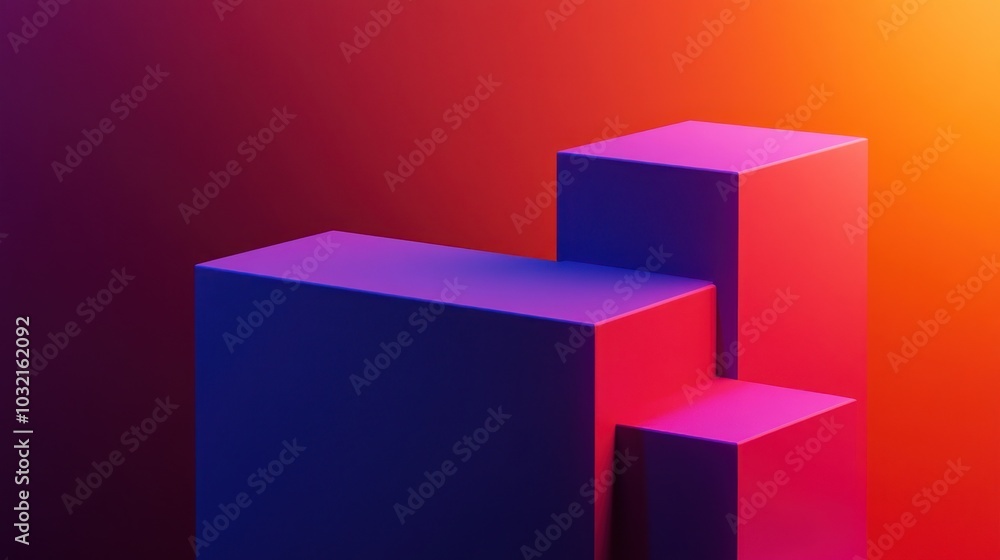 Abstract Neon Geometric Shapes