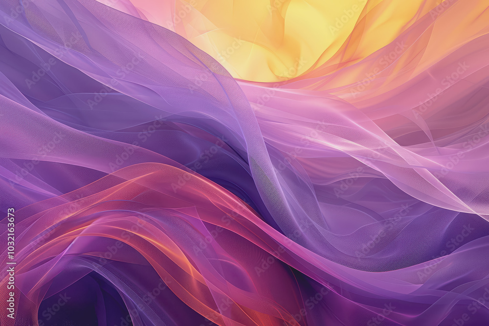 Fototapeta premium Abstract background with bright colors and abstract patterns in purple and yellow gradient shades.