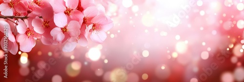 Soft Pink Blossoms with Bokeh Background