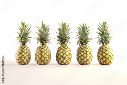 Pineapple isolated Pineapple isolated on white background. Pineapple collection.