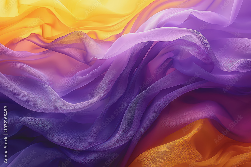 Obraz premium Abstract background with bright colors and abstract patterns in purple and yellow gradient shades.