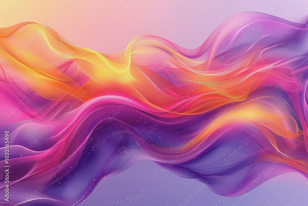 Obraz premium Abstract background with bright colors and abstract patterns in purple and yellow gradient shades.