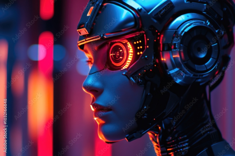 Close-up shot of a person wearing a helmet and headphones, ideal for use in technology or safety-related contexts Close-up shot of a person wearing a helmet and headphones, ideal for use in technology or safety-related contexts