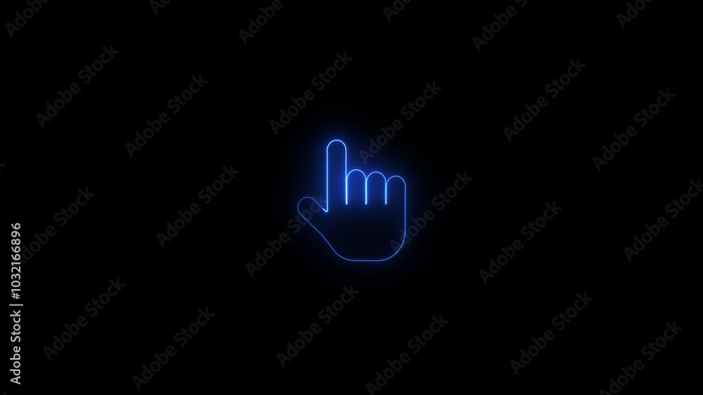 Click here button with hand pointer clicking. Click here button with hand pointer clicking.