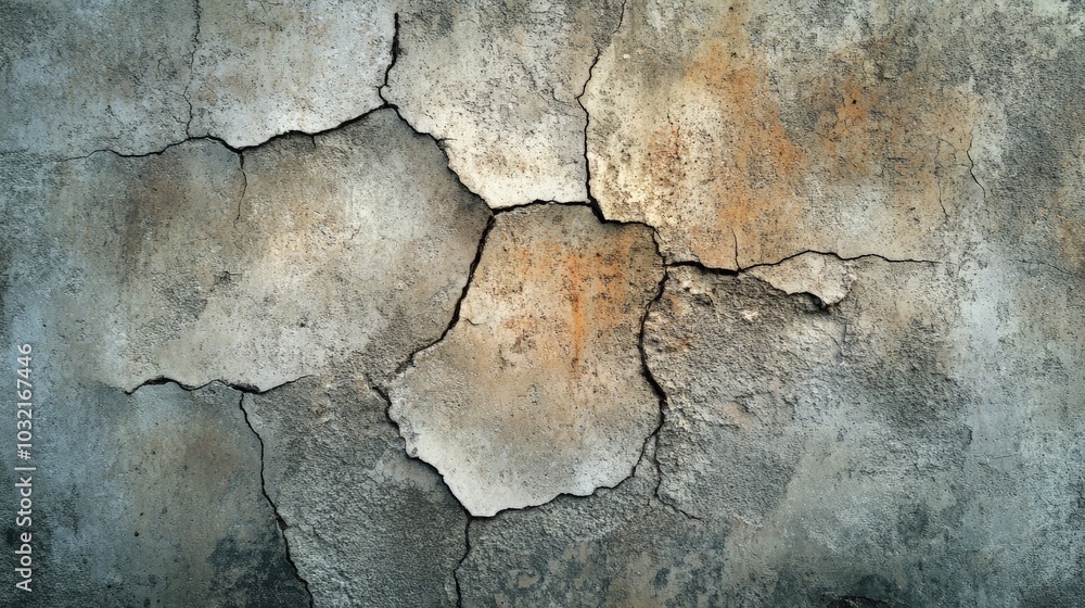 Weathered Concrete Surface with Cracks and Stains Weathered Concrete Surface with Cracks and Stains