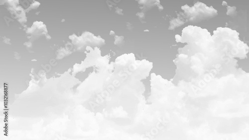 A gray sky with clouds. Vector sky