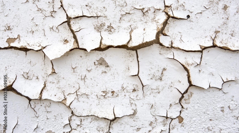 Cracked Concrete Texture with Peeling White Paint Cracked Concrete Texture with Peeling White Paint