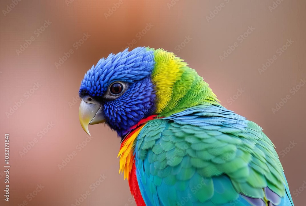 Obraz premium A bird with a colorful plumage