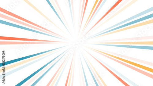 Colorful concentrated line background vector illustration material