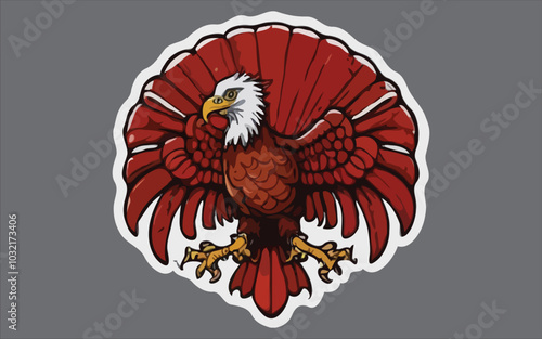 Eagle sticker vector file.