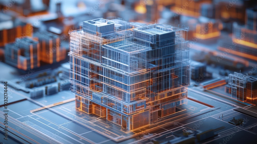 Interactive software simulating the assembly of a complex, multilayered urban structure, with precision architecture tools on the screen Interactive software simulating the assembly of a complex, multilayered urban structure, with precision architecture tools on the screen