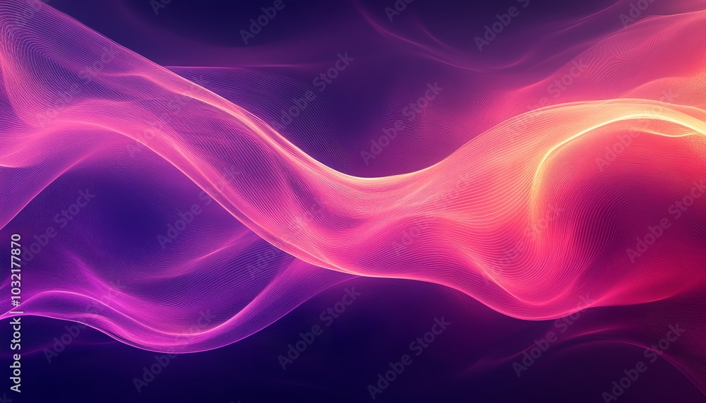 A stunning abstract background featuring flowing waves in dark fuchsia and violet, showcasing dynamic curved lines and vibrant textures in digital art A stunning abstract background featuring flowing waves in dark fuchsia and violet, showcasing dynamic curved lines and vibrant textures in digital art