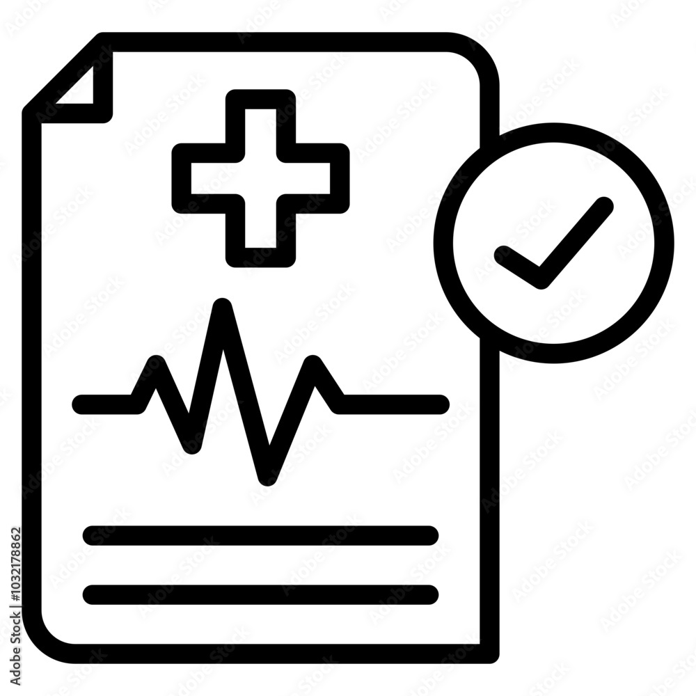 Fototapeta premium Health Record Icon