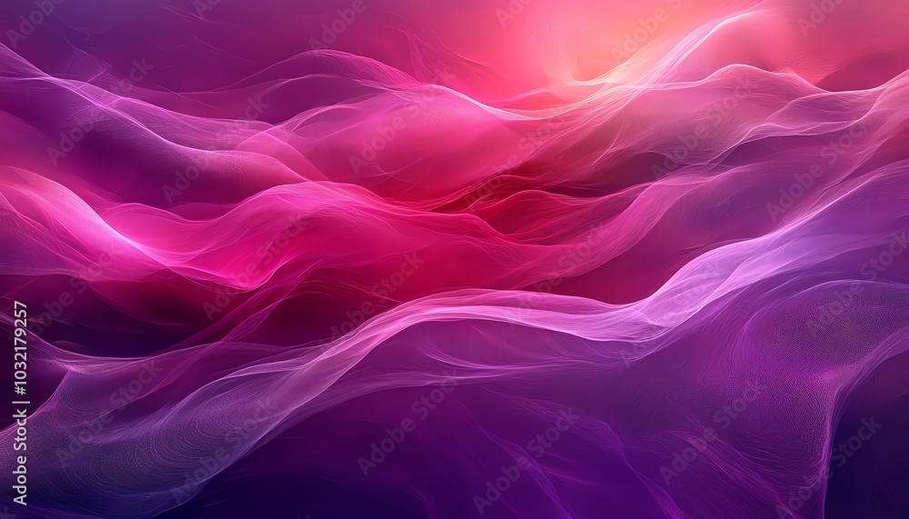 Dynamic digital art showcasing flowing waves in deep fuchsia and violet, creating an engaging abstract background with smooth curved lines and rich textures Dynamic digital art showcasing flowing waves in deep fuchsia and violet, creating an engaging abstract background with smooth curved lines and rich textures