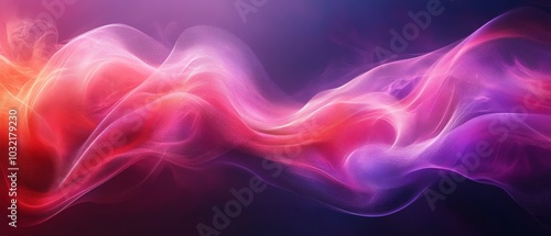 An eyecatching abstract background with dynamic flowing waves in deep fuchsia and violet, emphasizing rich textures and elegant curved lines in digital art