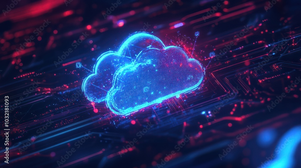 cloud security shield icons on digital background, data protection concept of online technology. network connection in blue neon light colors cloud security shield icons on digital background, data protection concept of online technology. network connection in blue neon light colors