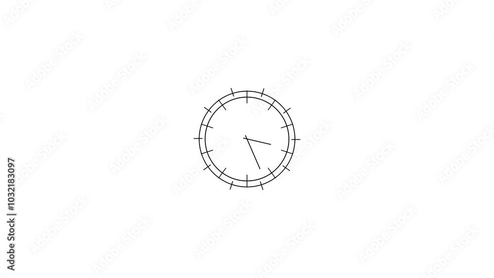 A simple clock icon. A simple clock icon.